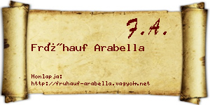 Frühauf Arabella névjegykártya